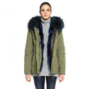 Mr & Mrs Italy Rabbit Fur Parka Sz XL